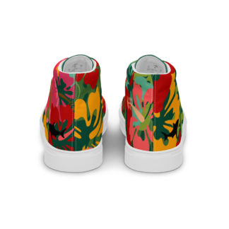 Hibiscus high top canvas shoes Women’s ❤